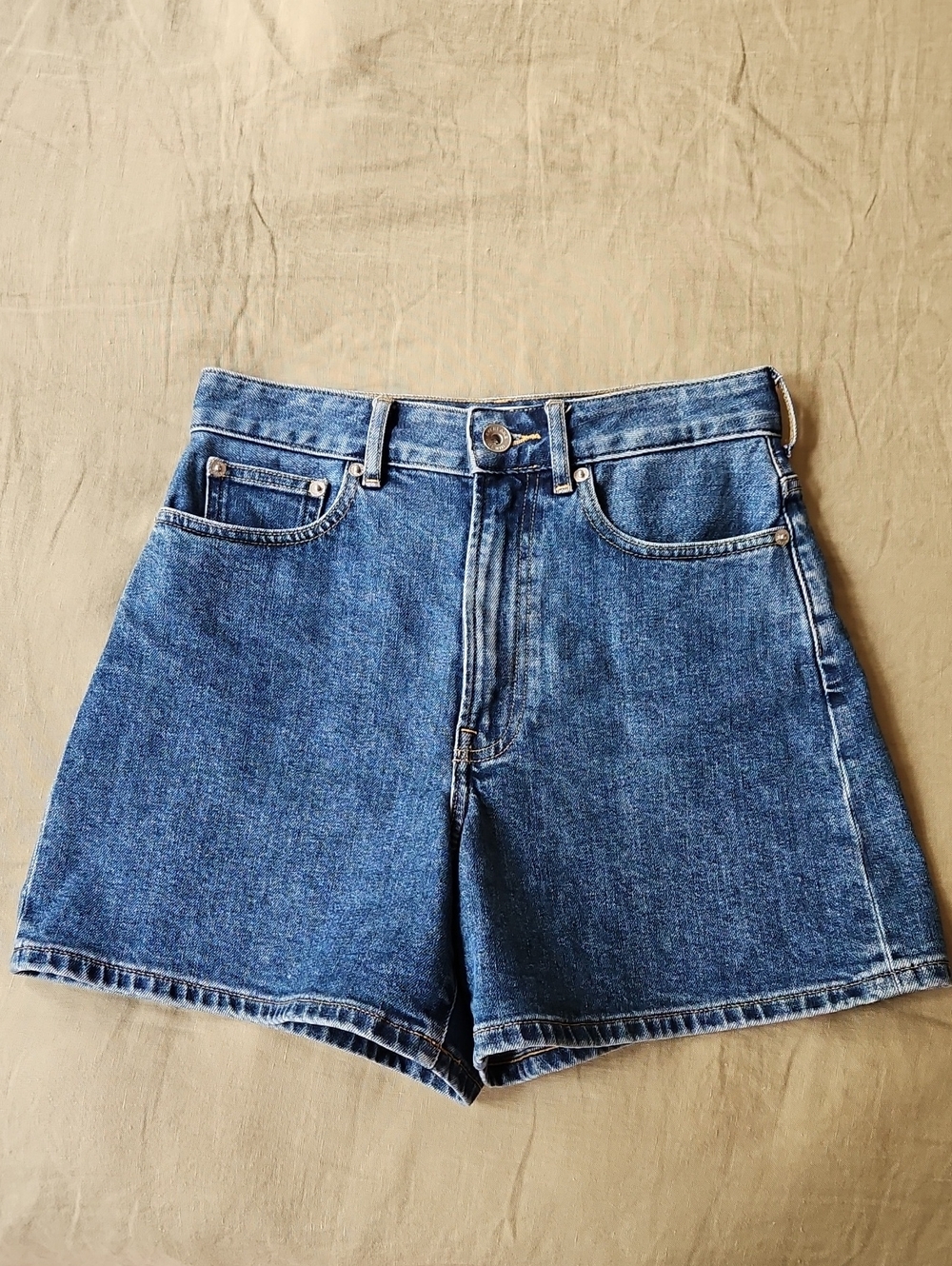 Everlane Blue Denim High-Rise Shorts